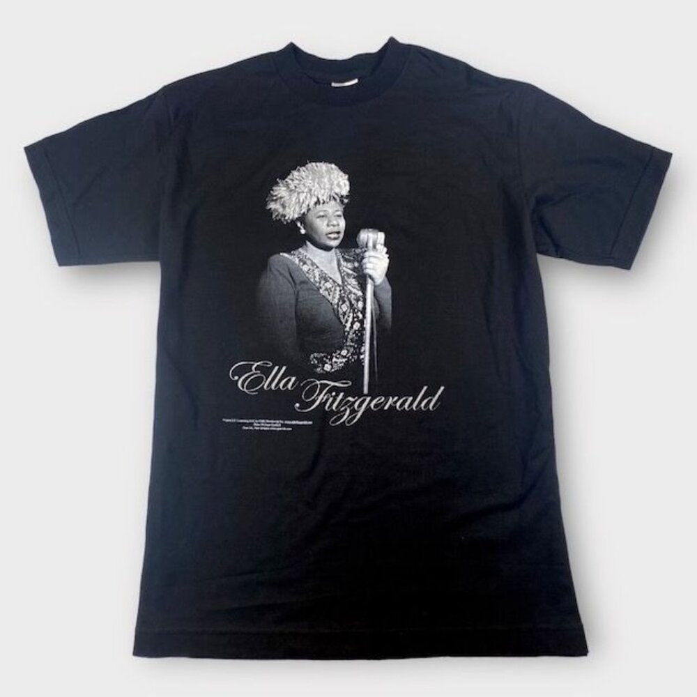 NWOT Ella Fitzgerald Photo Tee Shirt Black,  Size Medium